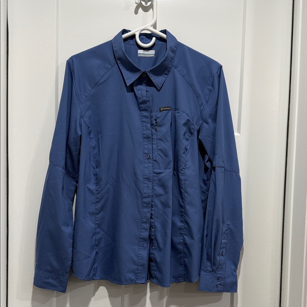 Women's Blue Button Down Shirt